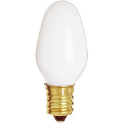 Satco 7W Soft White Candelabra Base C7 Incandescent Night Light Bulb (4-Pack)