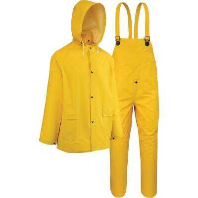 West Chester Protective Gear Medium 3-Piece Yellow PVC Rain Suit