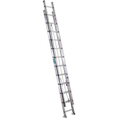 Werner 24 Ft. Aluminum Extension Ladder with 225 Lb. Load Capacity Type II Duty Rating